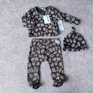 💚 NWT Jessica Simpson baby girls three piece animal print set size 3-6 months